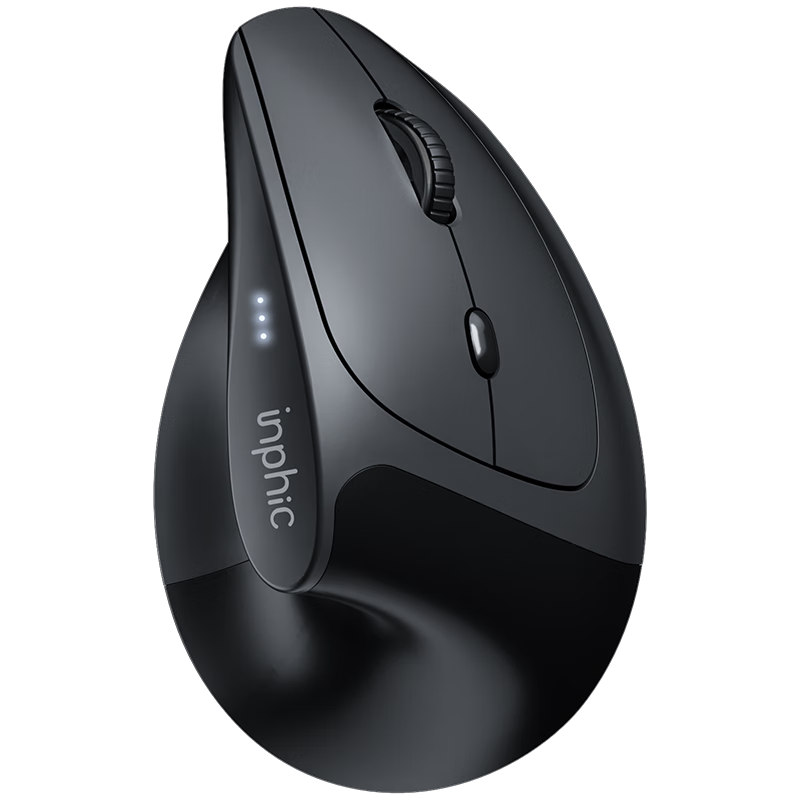 英菲克（INPHIC）X9pro人體工學(xué)垂直立式鼠標(biāo)無線藍(lán)牙雙模充電靜音辦公電腦筆記本豎握立體鼠標(biāo)防鼠標(biāo)手 豎握滑鼠 X9pro黑 藍(lán)牙雙模版【1k回報(bào)率+宏編程】