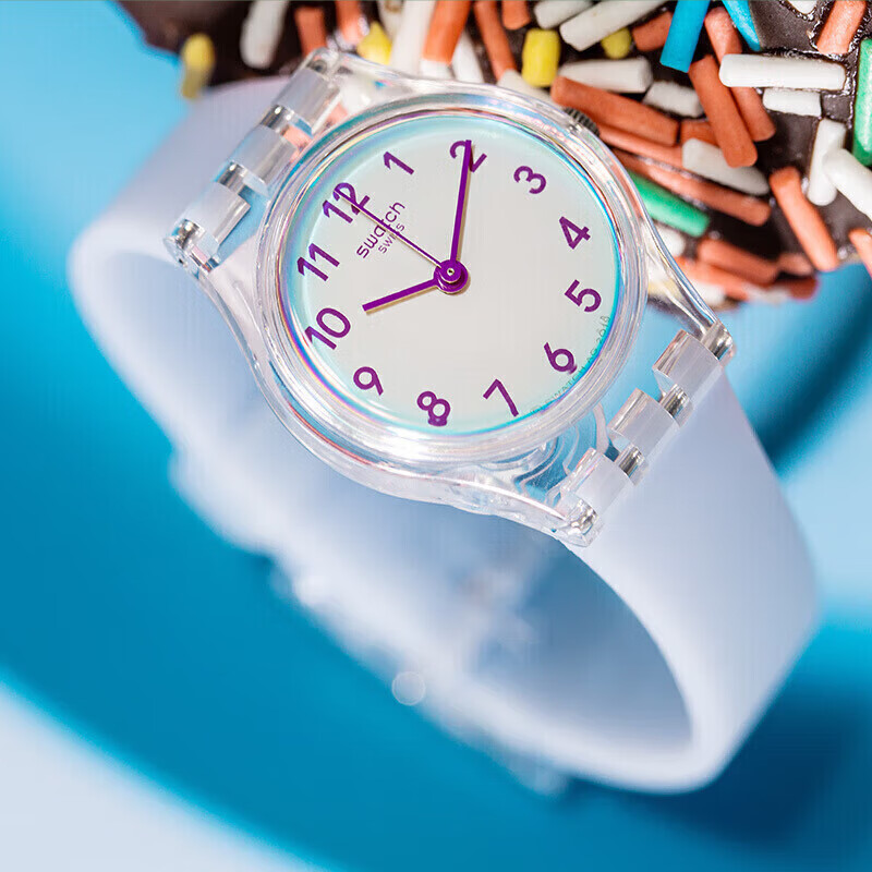 斯沃琪(Swatch)瑞士手表 原创系列小巧手表生日礼物时尚男女石英腕表 【精美礼袋】纯净天蓝 LK396 25mm
