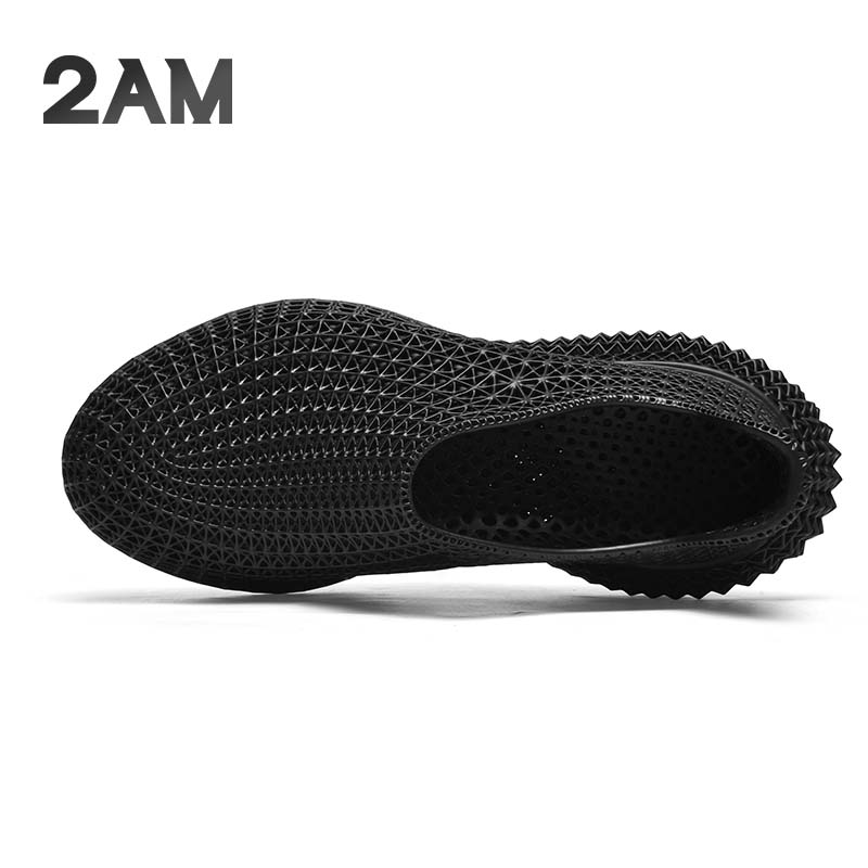 2AM· Rocker4D打印一体成型休闲鞋百搭时尚潮流男鞋春夏季3d打印鞋 石墨黑 38