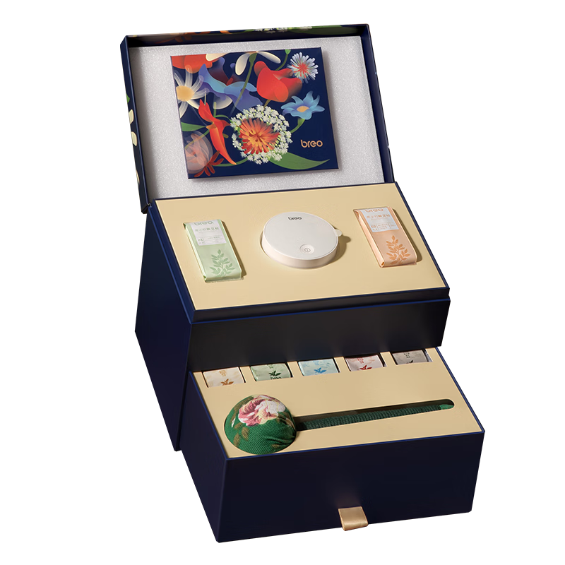 倍輕松（breo）元?dú)舛Y盒 一鍵明火三伏艾灸濾煙防燙生日節(jié)日禮物女 （內(nèi)含7袋艾柱包）送父母男女友實用生日禮物