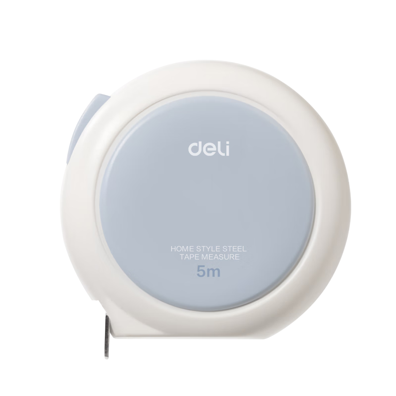 得力（deli）【得力時尚新品】5m自鎖鋼卷尺 盒尺/米尺/魯班尺/量尺/鋼尺 裝修測量工具 TT302藍