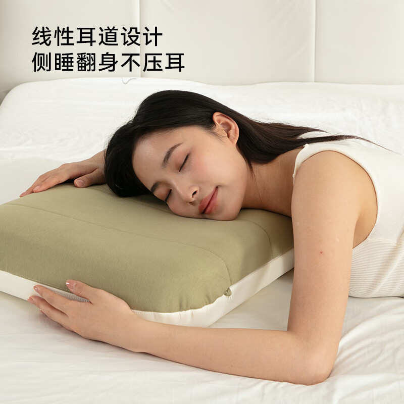 金脊健MedChiro知脊枕Pro 曲直反弓护颈枕牵引枕记忆棉慢回弹 深睡枕Pro 单只 知脊枕Pro枕芯+深睡枕套-绿