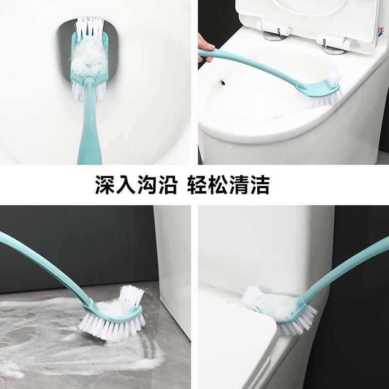【直发】长柄马桶刷套装无死角洗厕所刷子厕所刷马桶刷子卫生间刷 北欧蓝（马桶刷一支