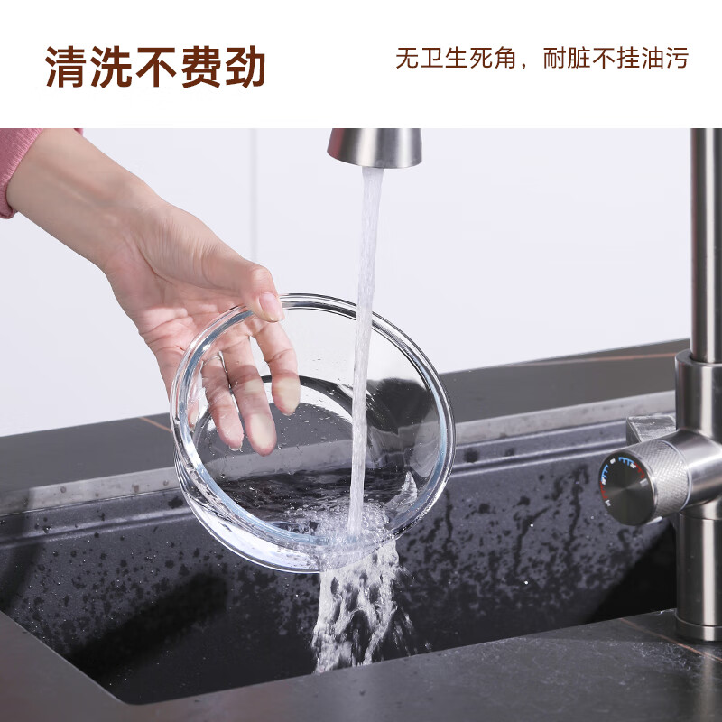 乐唯诗(NERVISHI)玻璃碗带盖饭盒微波炉加热上班族密封保鲜盒便当小留样米饭分装盒 高硼保鲜盒/圆形-2件套370ml