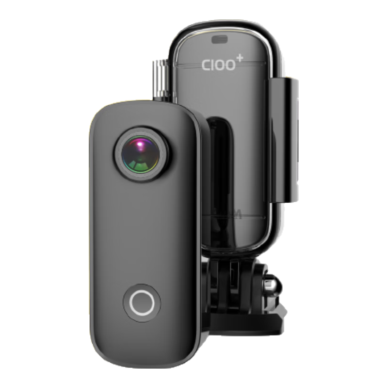 SJCAM速影C100+拇指运动相机摩托车行车记录仪第一视角vlog骑行摄像机 C100+ 高配版【4K超清夜摄】 边充边录|防抖|机身磁吸 【官方正品】(7天试用|三年质保） 64G内存卡【6期免息|买贵必赔】