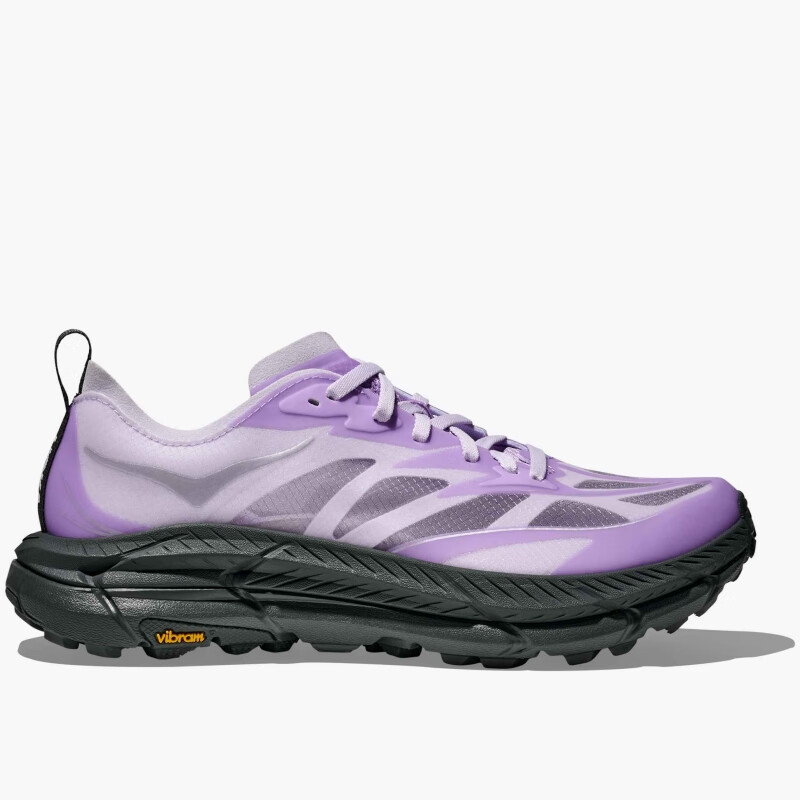 Hoka One One男鞋Mafate Speed 4 Lite速马法特4代轻量反光缓震支撑男越野跑鞋 黑紫starlight glow 38.5