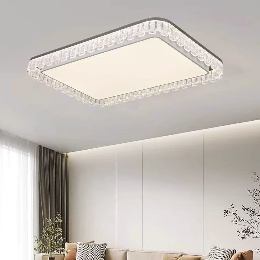 灯具大全2025款客厅大灯卧室灯餐厅灯流行高级感意式全屋吸顶灯饰 120W 40㎡内适用 6000lm A款长方