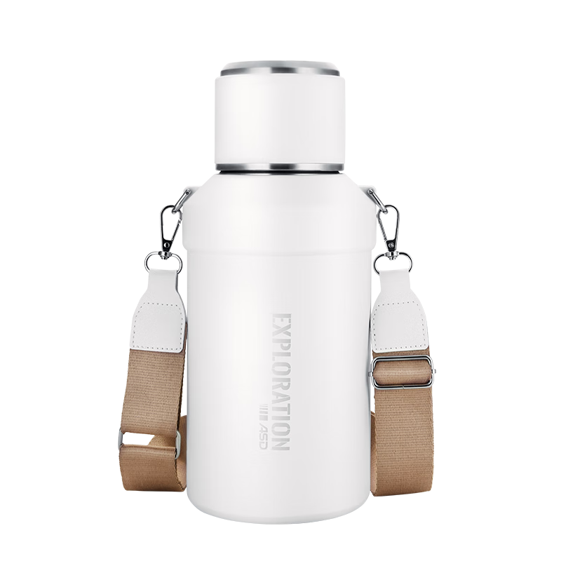 爱仕达（ASD）保温壶316不锈钢1.5L保温瓶车载杯保温水壶户外旅行壶暖水瓶白色