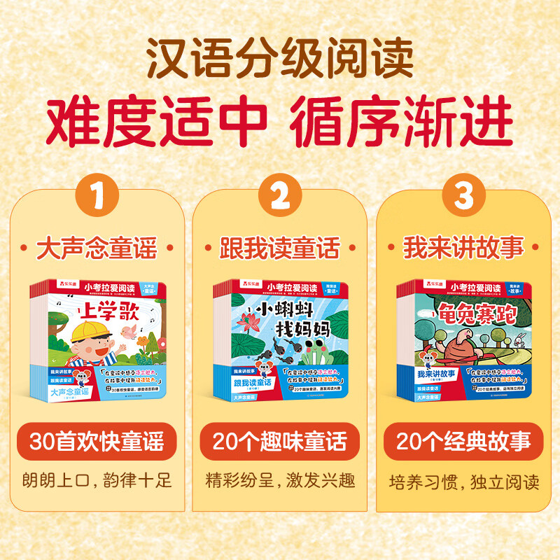乐乐趣 小考拉爱阅读爱科学爱英语迪士尼英语儿歌唱学分级绘本 点读版 （共20册）儿童3-6-8-12岁基础启蒙幼儿英语启蒙教材 少儿英语读物幼儿园英文绘本 乐乐趣童书 小考拉爱阅读 我来讲故事（共10