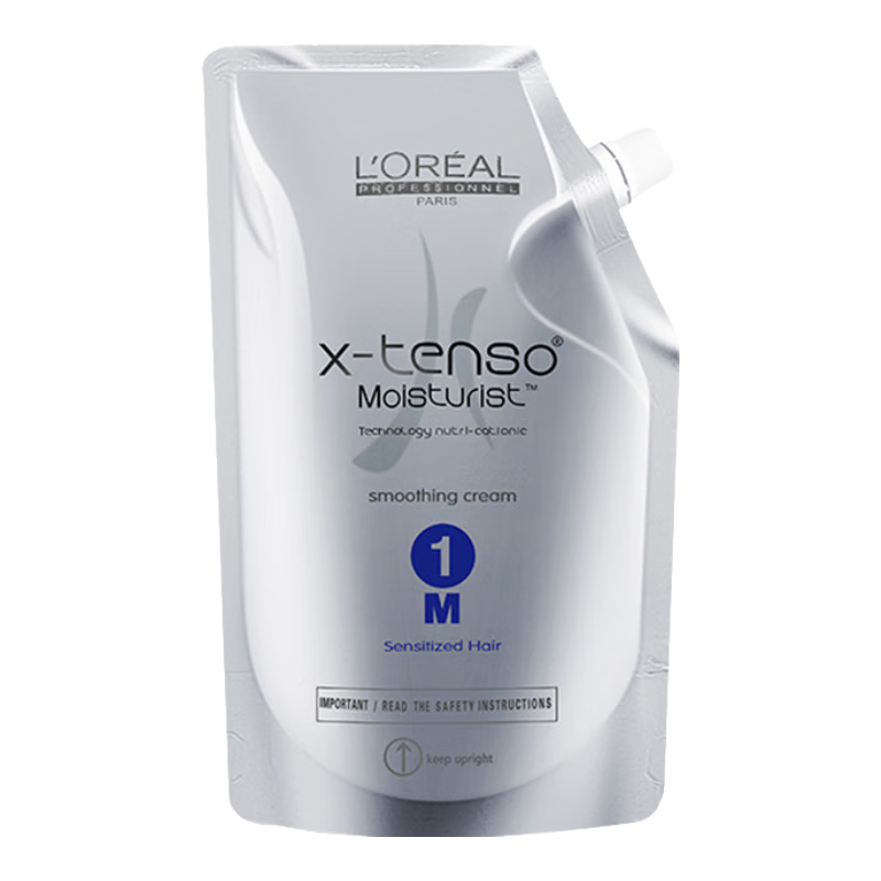 歐萊雅（LOREAL）正品直發(fā)膏頭發(fā)軟化劑免夾免拉柔順燙發(fā)水拉直不傷發(fā)離子燙藥水 細(xì)軟及燙染受損發(fā)質(zhì)柔順