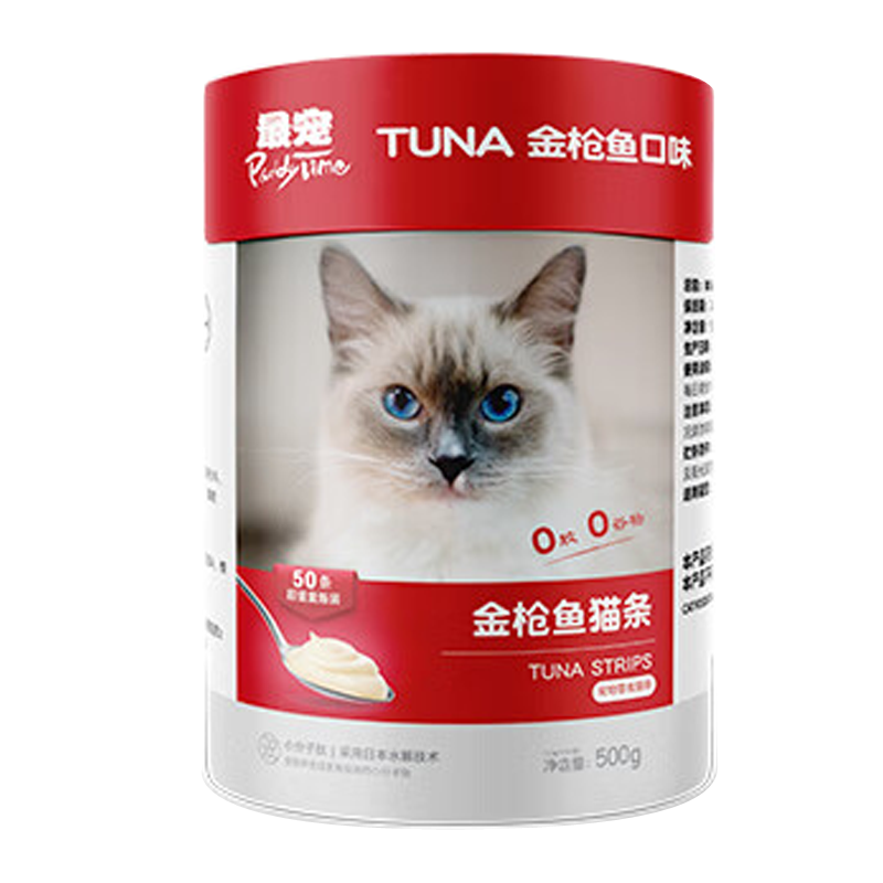 最寵貓零食 貓條 貓濕糧 0膠0淀粉0谷物0誘食劑 鮮 桶裝貓條(金 寵桶裝貓條(金槍魚)500g