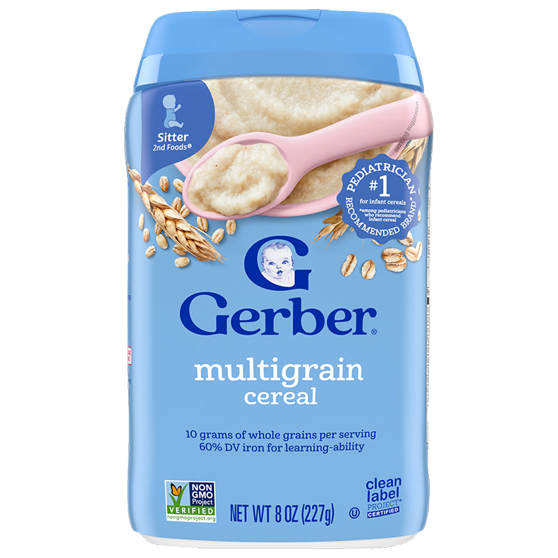 嘉寶(GERBER)嬰幼兒輔食混合谷物營養(yǎng)米粉 二段(6個(gè)月以上) 227g原裝進(jìn)口