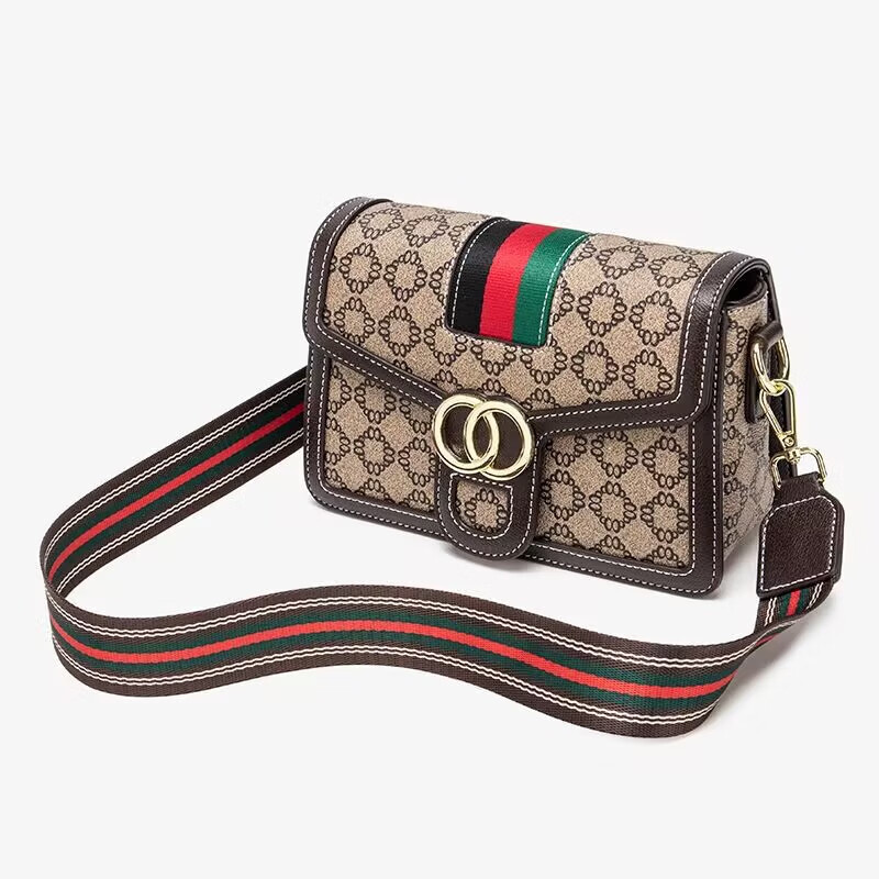 酷奇袋鼠酷奇女包轻奢包包女款单肩包女士斜挎包38节女神节送女友生日礼物 咖啡色 【礼盒包装】