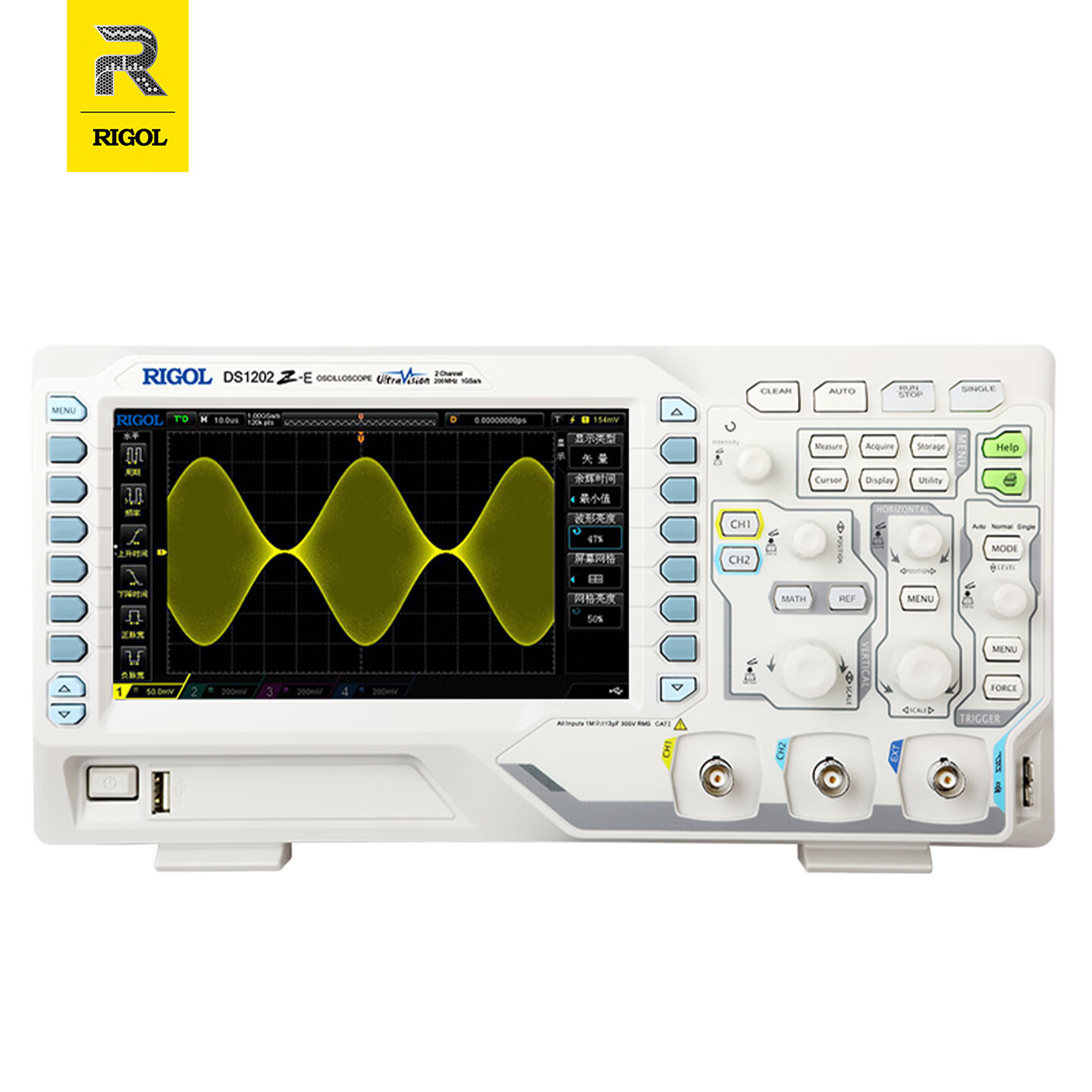 RIGOLDS1102Z-E万用表数字显波器双通道探头带宽SCPI远程采样率 DS1102Z-E
