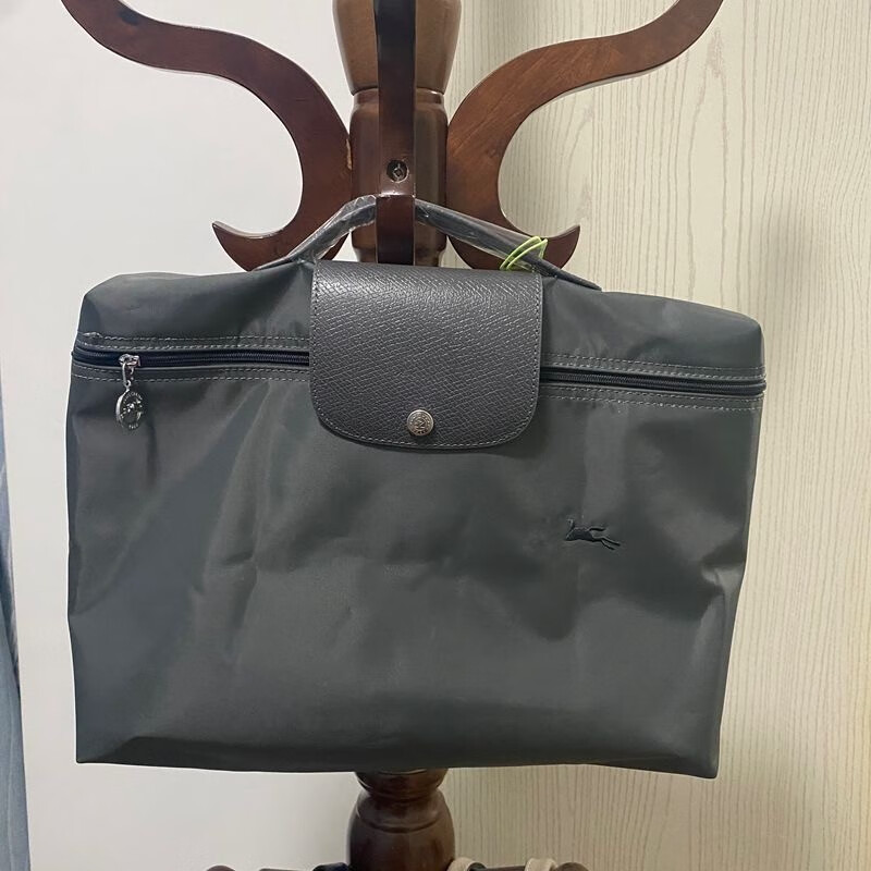 帕森迪轻奢品牌新款刺绣款饺子包公文包电脑包适用联想戴尔华硕macbook1 环保石墨灰