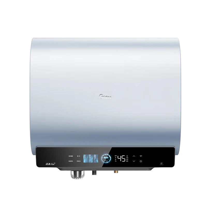美的（Midea）【美的活水UD10Max】亲肤活水2.0水质可视自动排污60L双胆扁桶电热水器3300W水电分离一级能效瞬热