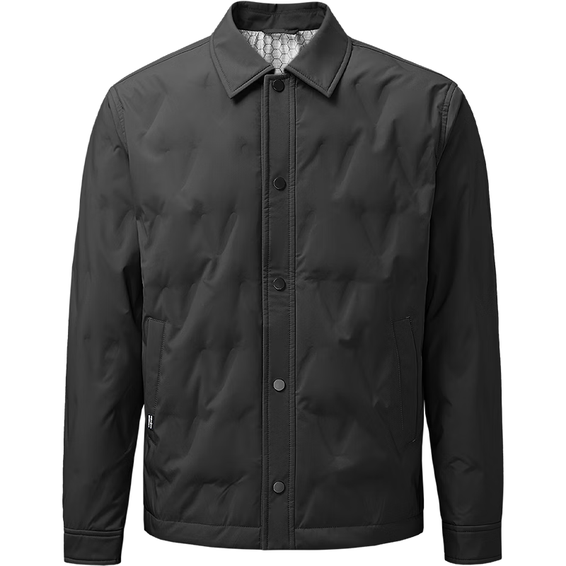 海澜之家（HLA）羽绒服男动力火箭远红外保暖外套男冬季 黑色80 XL 180/96A 推荐160-180斤