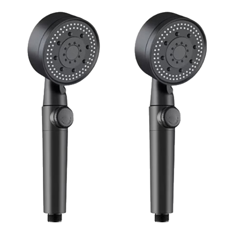 浴曼斯花洒出水淋浴洗漱五档增压大出水量浴室家用洗澡 【旋转调水款】2个装