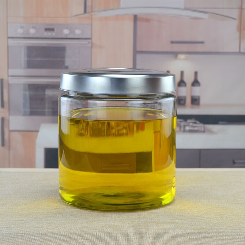 油罐厨房家用玻璃装油瓶大容量带盖油壶大号花生储油罐油桶 7斤单瓶