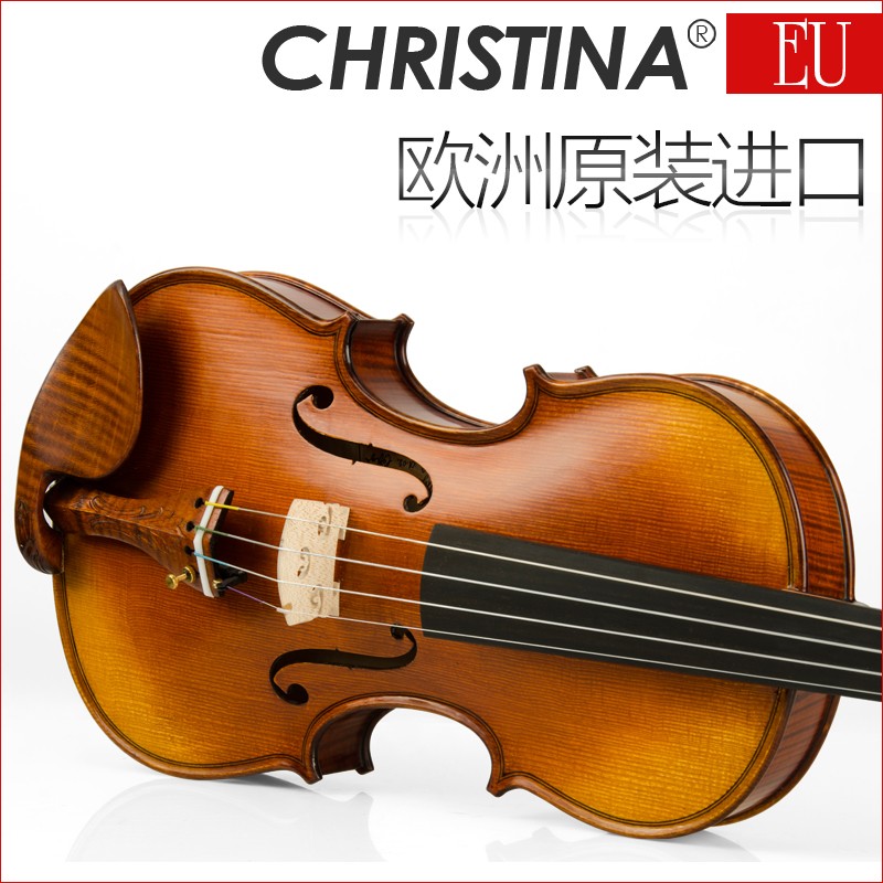 克莉丝蒂娜（Christina） 欧洲原装进口手工实木小提琴EU5000C云杉枫木成人收藏演奏级乐器 4/4