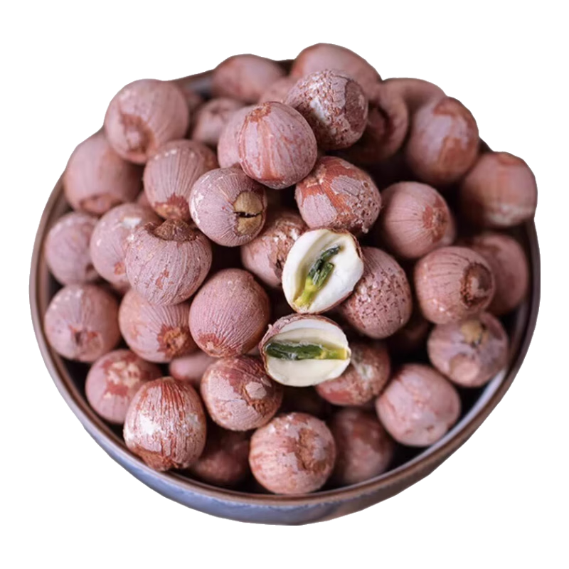 帶芯蓮子干貨500g特級連子粒中藥材湘蓮米紅皮有芯紅蓮肉湖南湘潭 紅蓮子【凈重100g】