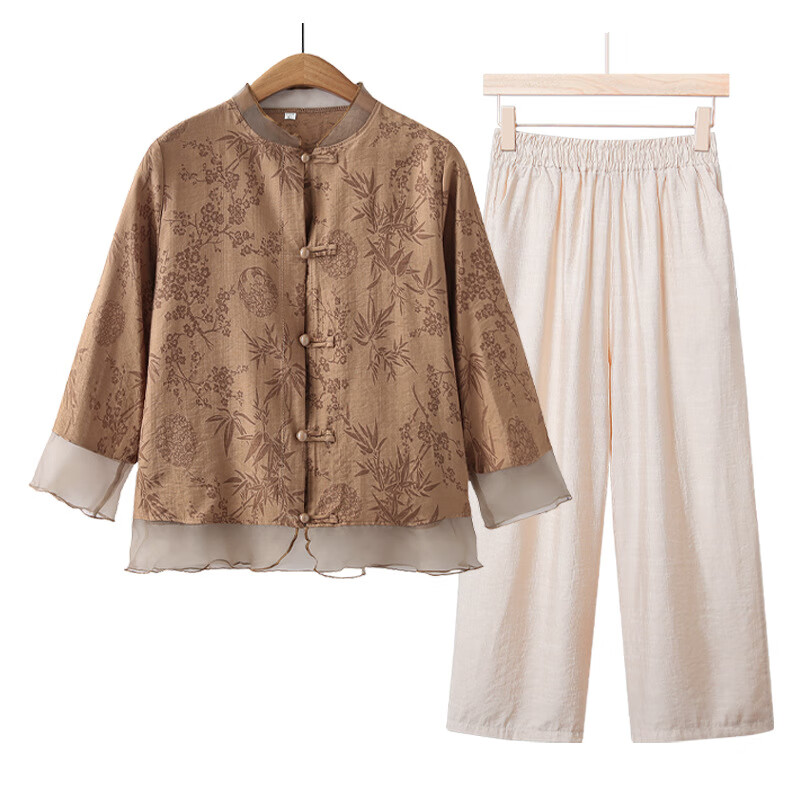 ����ʽ����װ�ļ�����Ů�¿�ʱ��ӡ���������տ�����װ����װ ��ɫ+����ɫ���ӣ� 4XL (����125-140��)