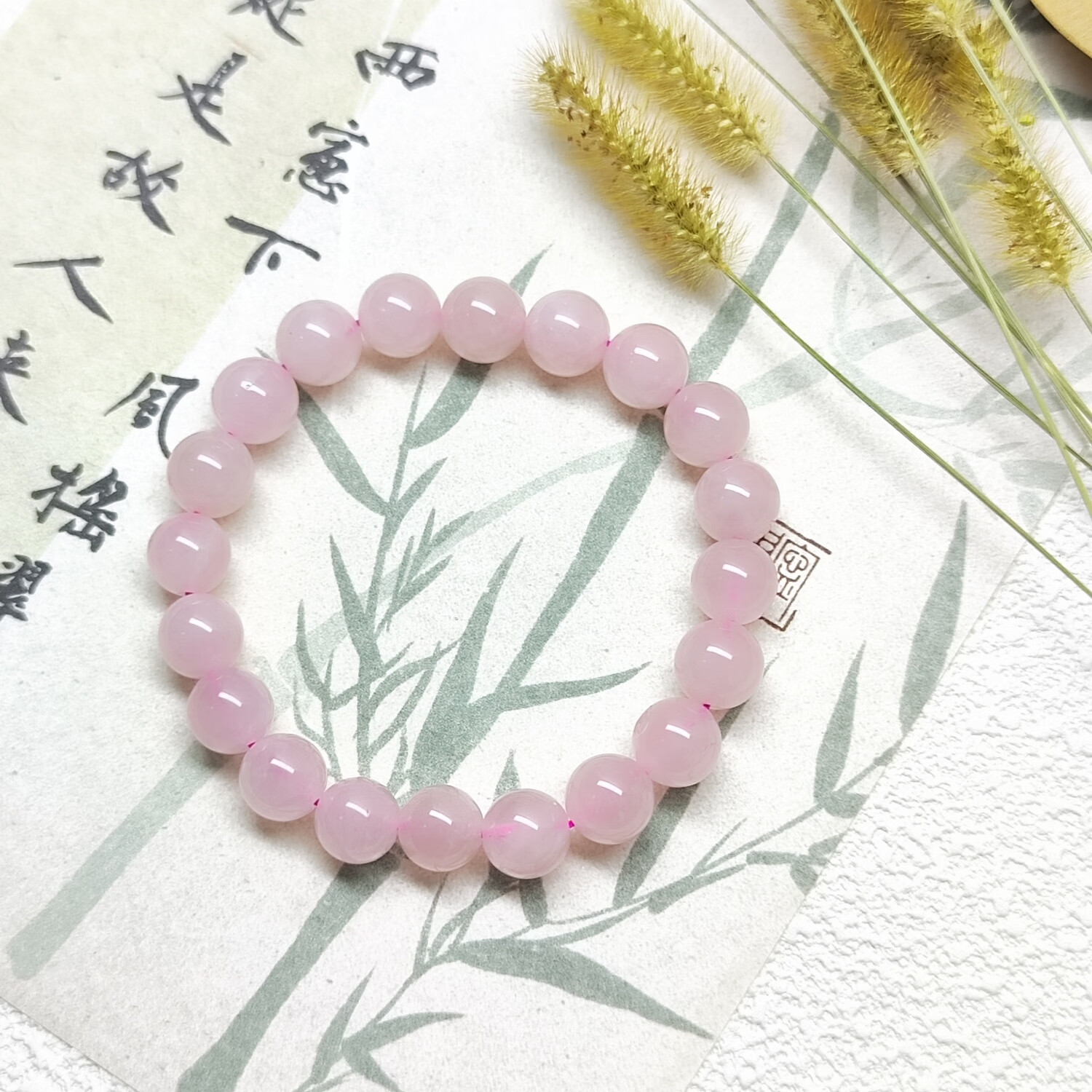 马粉水晶手链节日毕业成年礼物轻奢送女友闺蜜生日手串单珠女款 17CM