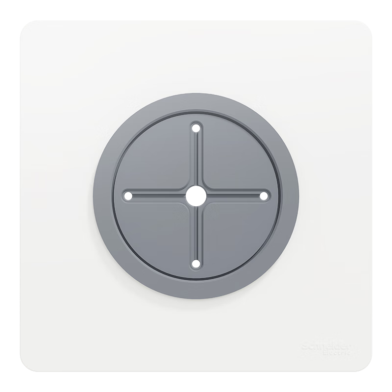 施耐德開關(guān)插座面板86型墻面皓呈升級款無框大面板單開一開皓雋奶油白色 引線面板