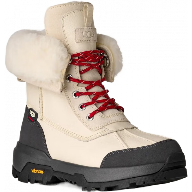 UGG雪地靴防水女棉靴Adirondack XXV短筒靴防滑厚底滑雪靴耐寒-32度 plaster 加絨 米白色 38 碼=US7