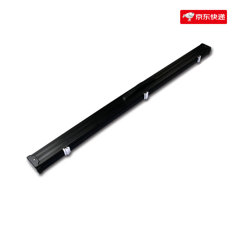 健英臺球桿桿盒3/4黑八斯諾克全鋁合金臺球桿盒分體桿盒雙槽桿盒 黑色_3_4桿盒