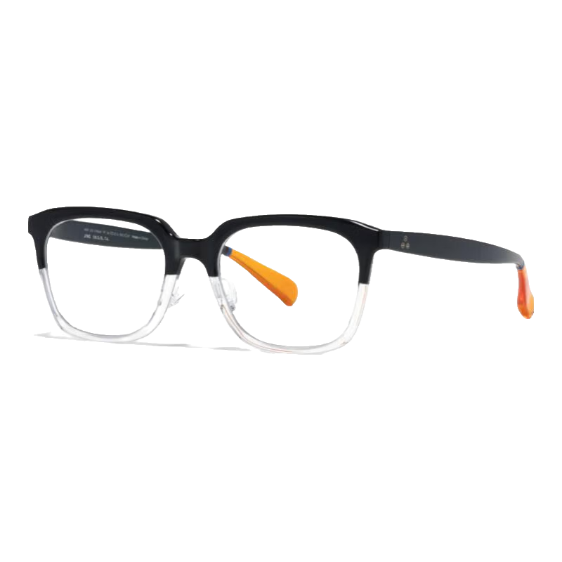 睛姿（JINS）含镜片龙珠合作款成人款近视眼镜框可加配防蓝光镜片MRF25S098 99黑-透明拼色 1.60(较薄)
