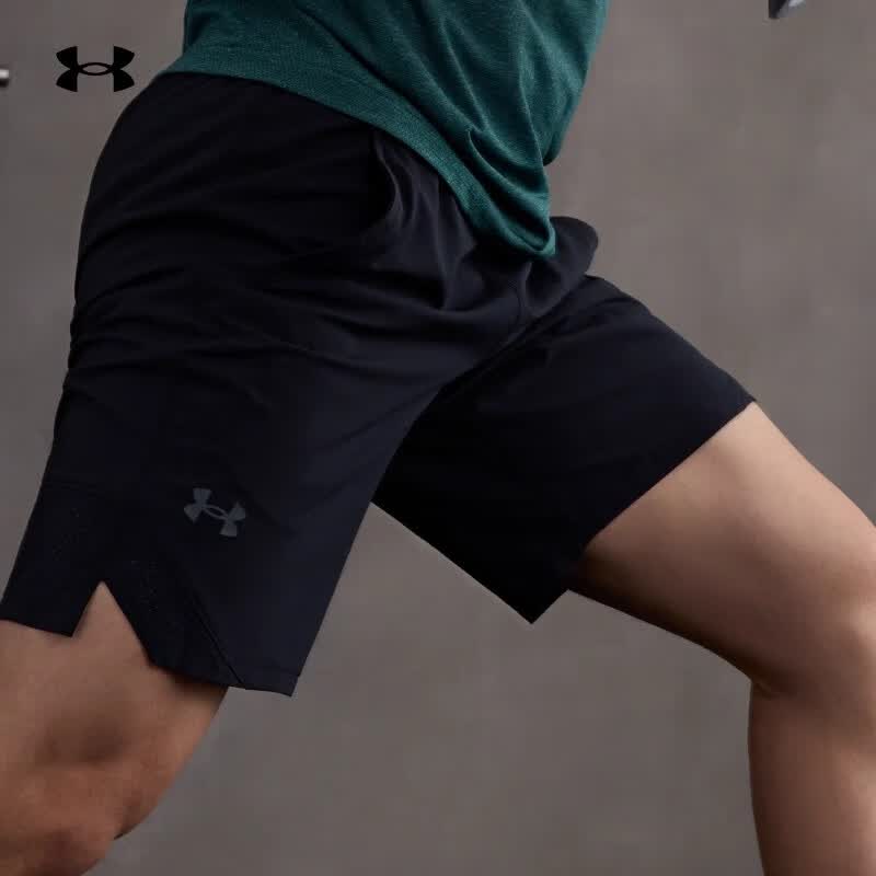 安德玛（Under Armour）26春夏新款Launch Elite男子7英寸跑步休闲运动短裤1376508 黑色 XL /180