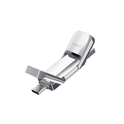 爱国者（aigo）128GB 固态U盘 双接口手机电脑两用U盘 Type-C/USB3.2 读速高达520MB/s U393 大容量高速优盘