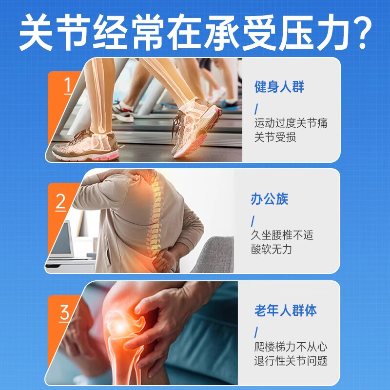 袋鼠杰克氨糖涂抹膏软骨素膝盖肩颈关节按摩修复外用凝胶运动员老年人通用 【关节养护氨糖舒缓涂抹膏】*4支 专研呵护关节健康