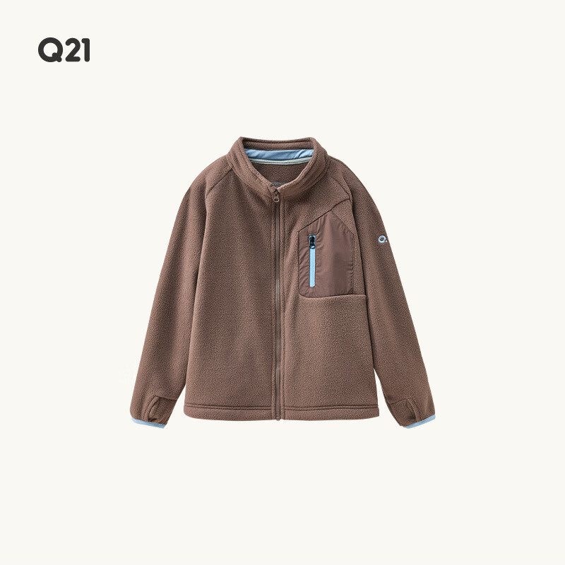 Q21专属轻暖绒立领外套轻男女2025秋冬新款吸汗不闷A类透气上衣 可可棕 185 cm成人男