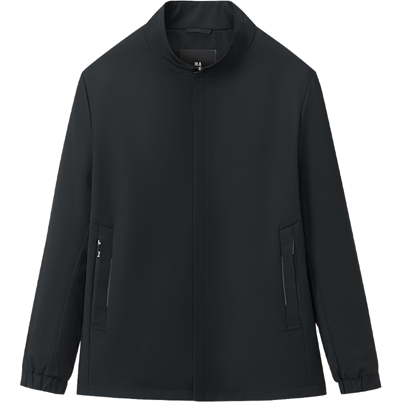 海澜之家（HLA）夹克男立领通勤领昂行政外套男秋季 藏青91 L 175/92A 推荐137~150斤