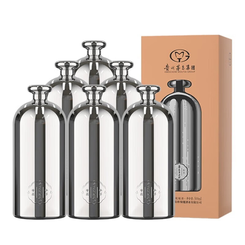 茅台（MOUTAI）贵州茅台集团出品 茅台不老酒53度500ml礼盒装【喜酒】收藏送礼 53度 500mL 6瓶 茅台不老酒小钢瓶