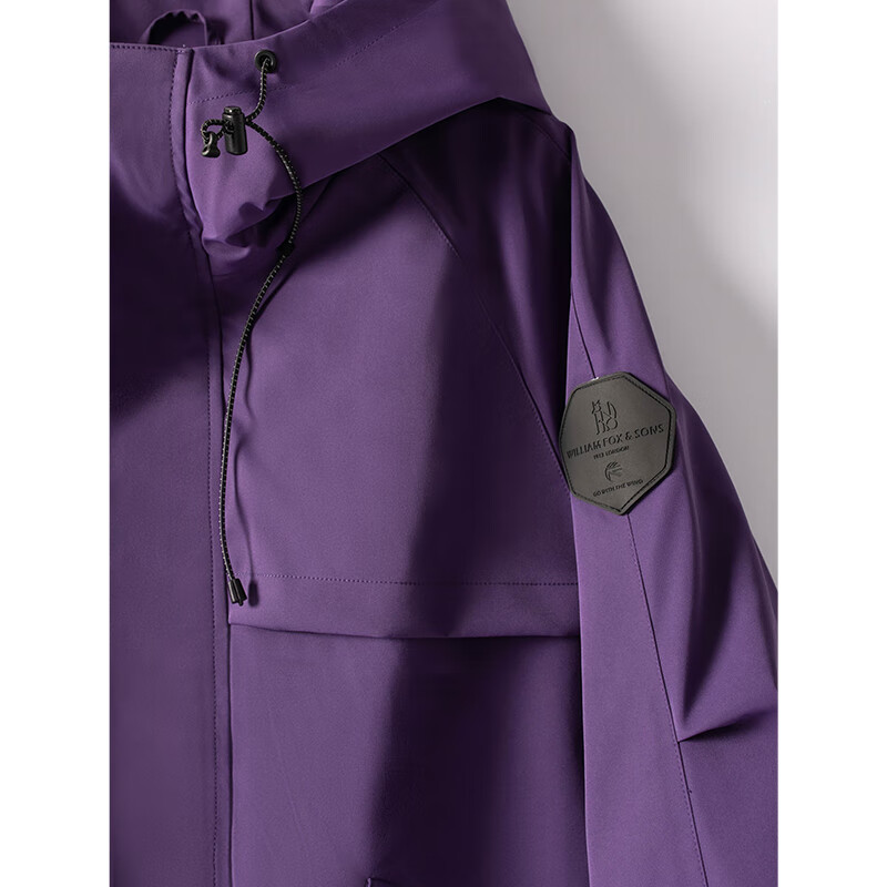 William fox&sons新型三防定制户外面料人体工学立体裁剪机能轻户外仿冲锋夹克男潮 紫色 S /46