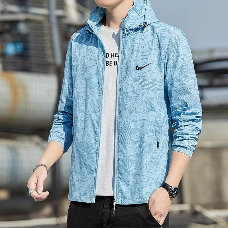 防晒衣男士夏季连帽速干防晒服防紫外线户外超薄情侣皮肤衣外套 2665灰色 5XL