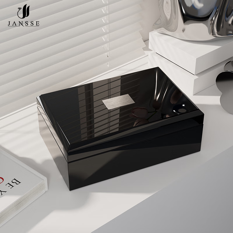 匠偲轻奢首饰盒高档精致黄金首饰收纳盒防氧化手镯首饰存放盒珠宝盒子 中国红