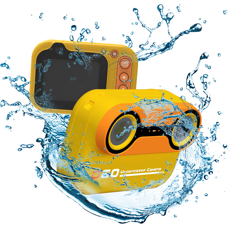 巧智数码高清防水相机学生党水下照相机宝宝生日礼物校园前后双摄切换数码相机他拍自拍 粉色 标配【含32G内存卡】