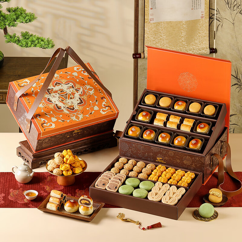 皇家尚食局X西安博物院 糕点年货礼盒 陕西西安特产零食大礼包1120g