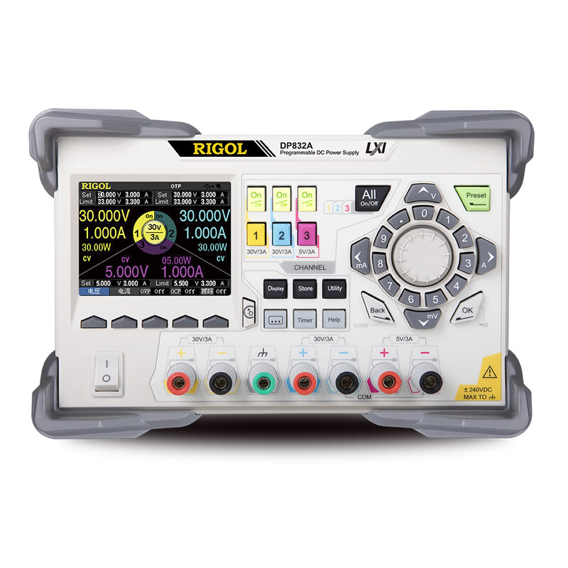RIGOL普源 DP832A 可编程线性直流稳压电源 三通道 195W功率 多接口