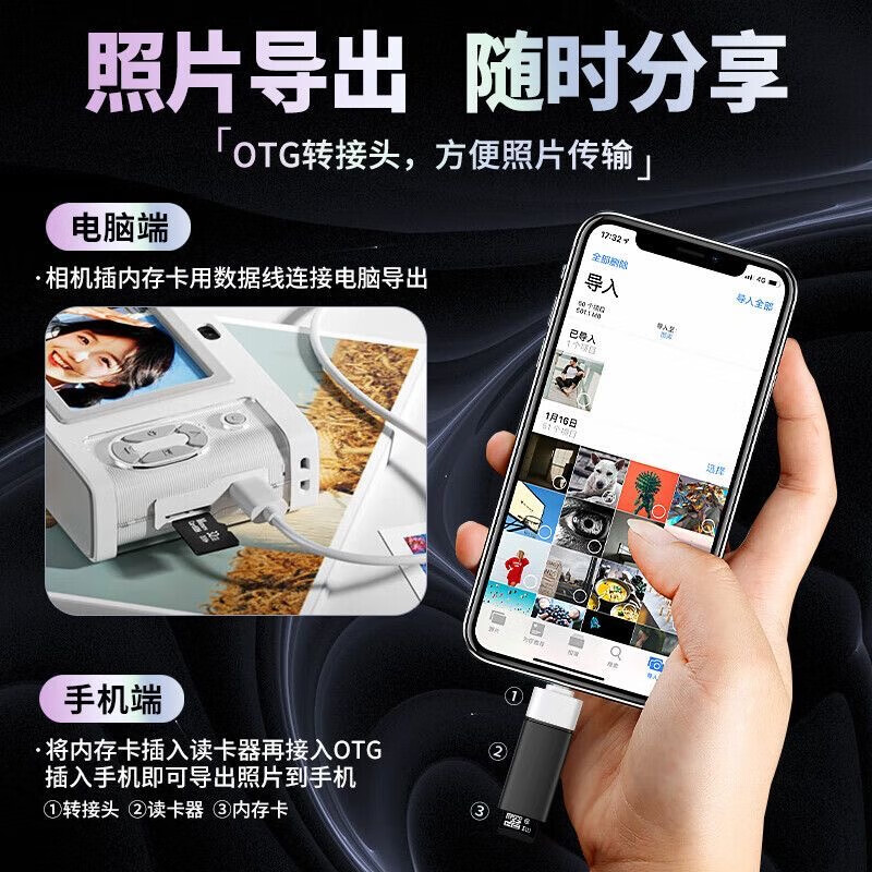 学生党高清数码相机ccd平替 校园高中生随身带小型平价新手相机 白-双摄【补光灯+滤镜+电子变焦】 顶配256G【可拍15W张】永久质保