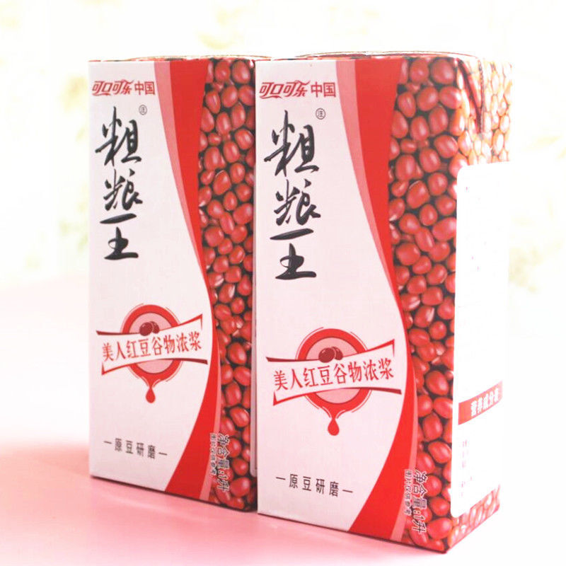 1l*10瓶 中粮粗粮王红豆绿豆核桃谷物浓浆饮料1000ml整箱 美人红豆