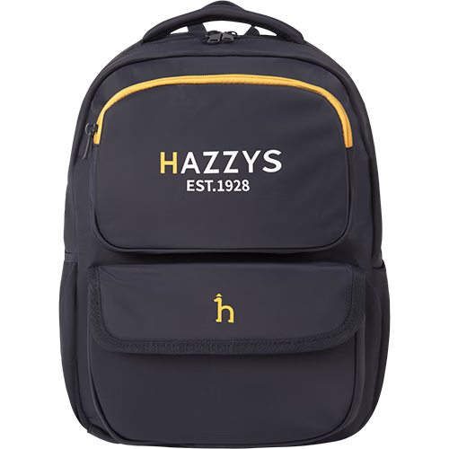 哈吉斯（HAZZYS）品牌童装男女童书包2025新款大容量学生净色双肩包 藏蓝 均码