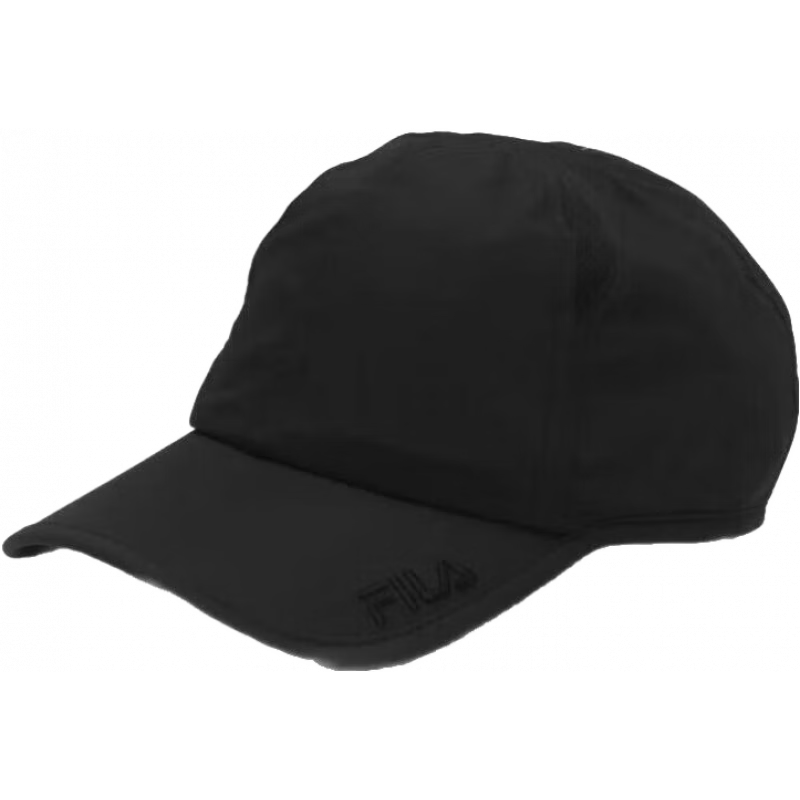 斐樂(lè)(FILA)棒球帽子遮陽(yáng)帽 男女情侶鴨舌帽防曬帽 網(wǎng)眼吸汗透氣夏跑步運(yùn)動(dòng)帽 BLACK 時(shí)尚百搭黑色 均 碼 55-60cm