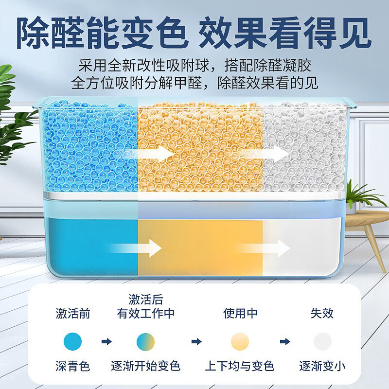 OYWNSEP日本升级除甲醛变色颗粒球新房家具海泡石去除甲醛魔盒神器除异味 【3盒】治理30㎡除醛变色颗粒