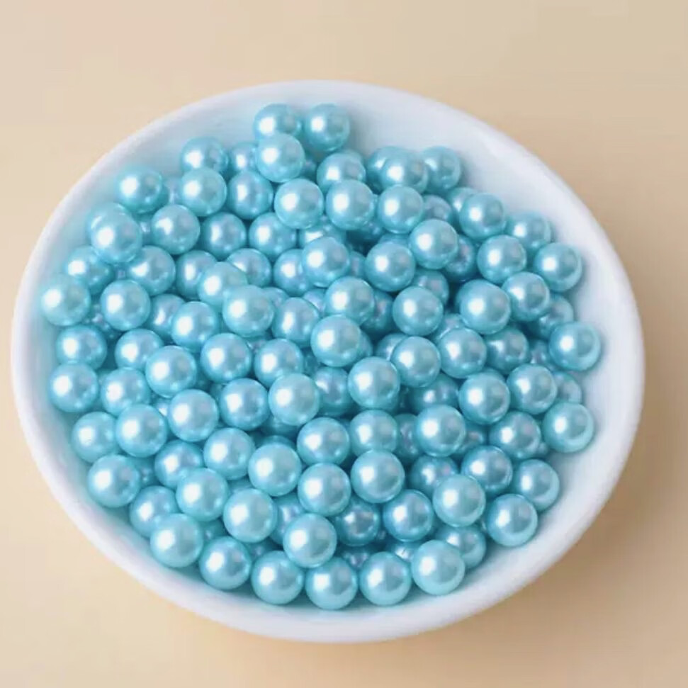 新品彩色ABS珍珠双色仿珍珠子diy衣服钉珍珠散珠婚庆手工圆珠装饰 咖啡色无孔abs珍珠10毫米一包1000颗