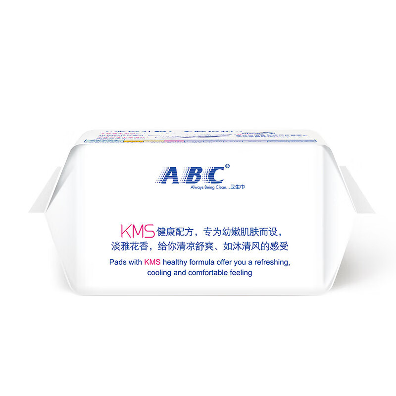 ABC KMS亲柔立围夜用轻透薄棉柔表层卫生巾  棉柔 240mm 8片 +163mm20片